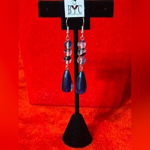 Crystal Blue Quartz Handcrafted Gemstone Earrings.